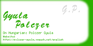 gyula polczer business card